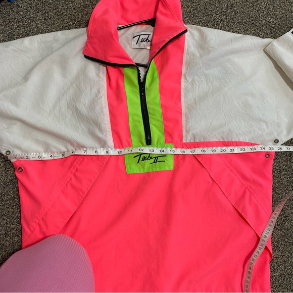 Vintage Windbreaker Jacket Unique Genuine 70s 80s Neon Take II 2 Big Pockets M - Picture 3 of 12